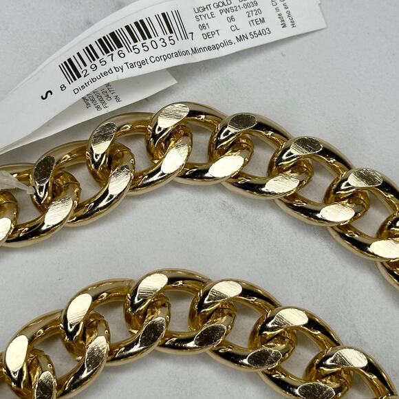 A New Day Chunky Gold Tone Metal Chain Link Belt Small (S) NWT ✨ - Picture 5 of 12